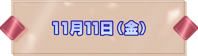 11月１１日（金）