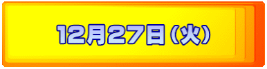 １２月２７日（火）